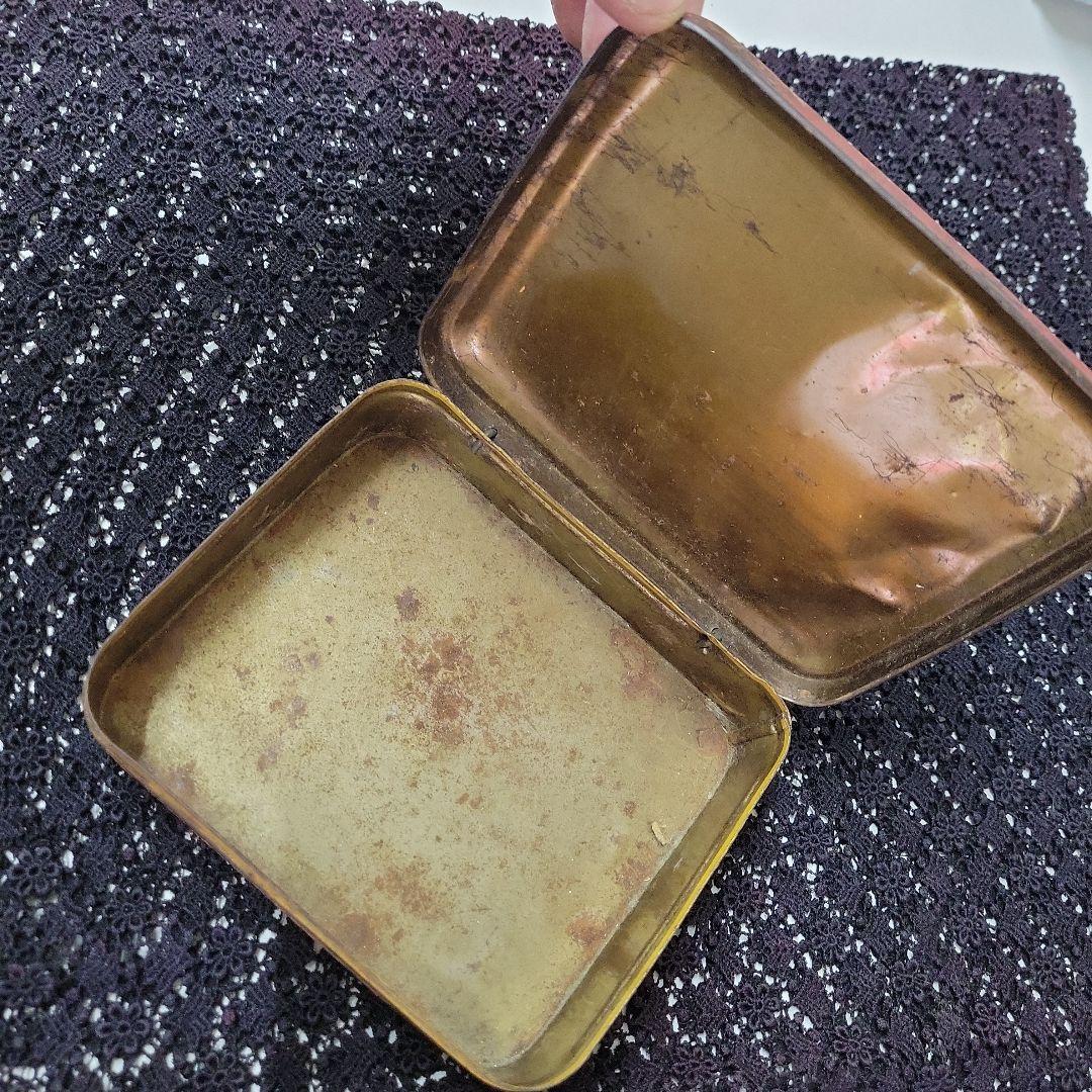 昭和レトロ 1920年アンティークカルケット缶 日本製 ブリキ缶