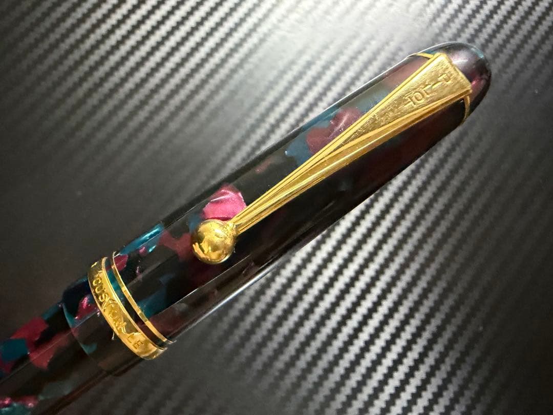 極美品 パイロット 旧型 レガンス 2 レッド ブルー F 細字 万年筆