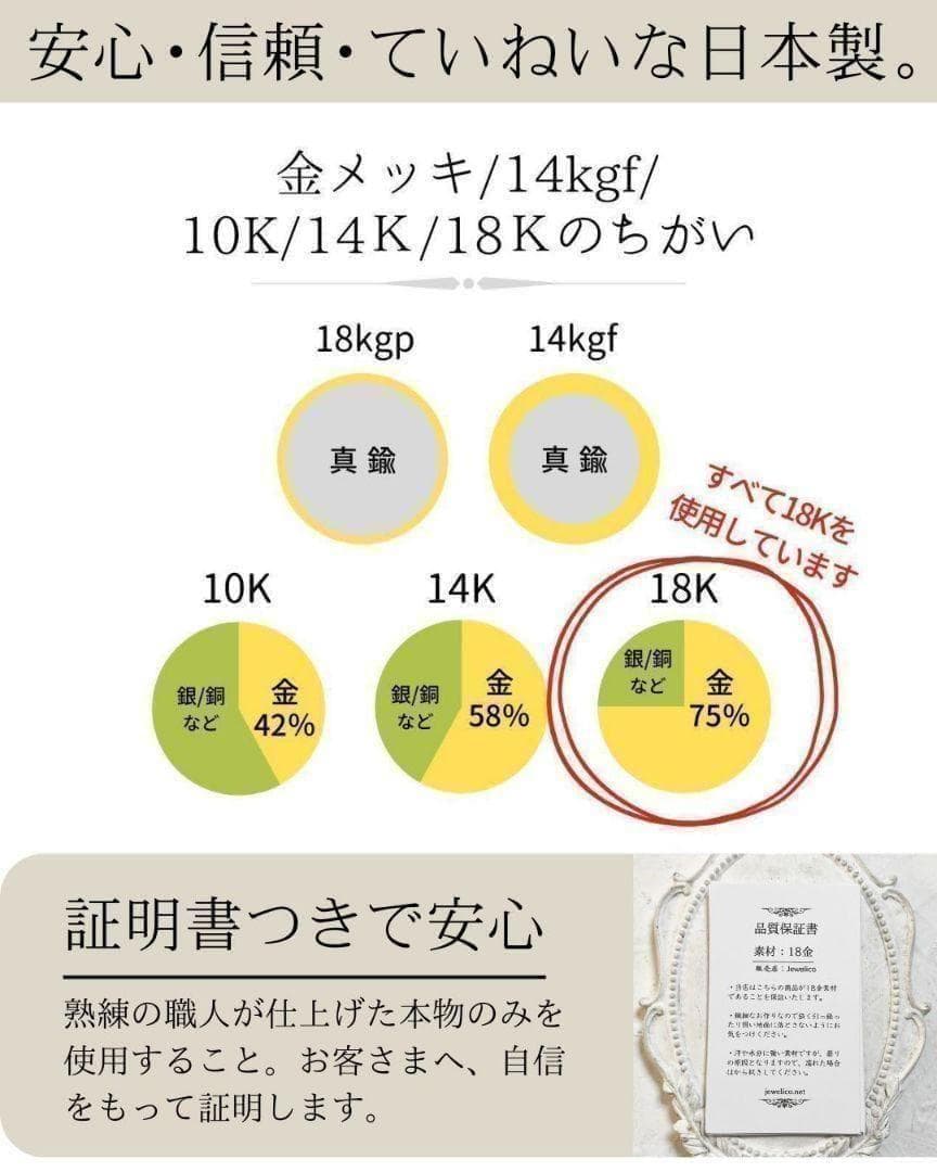 ドロップ チャーム K18 しずく 18K ハンドメイド ネックレス ピアス