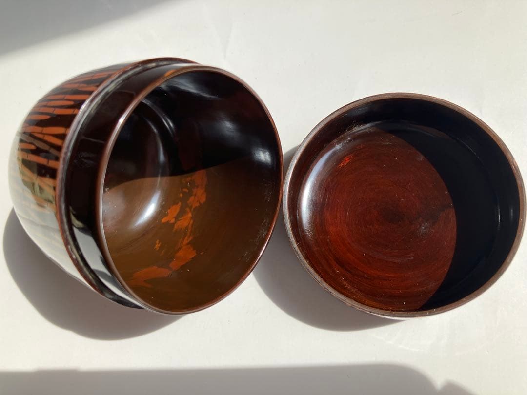 骨董　江戸時代　木賊蒔絵　棗　とくさまきえなつめ　茶道具　漆器