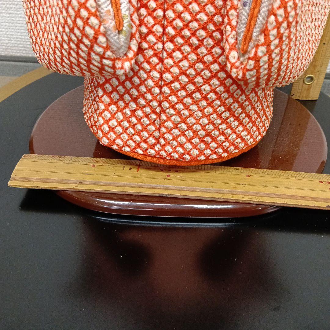 絞りの着物を着た木目込み人形　市松人形 ・貝の口付・筥迫・貝飾り