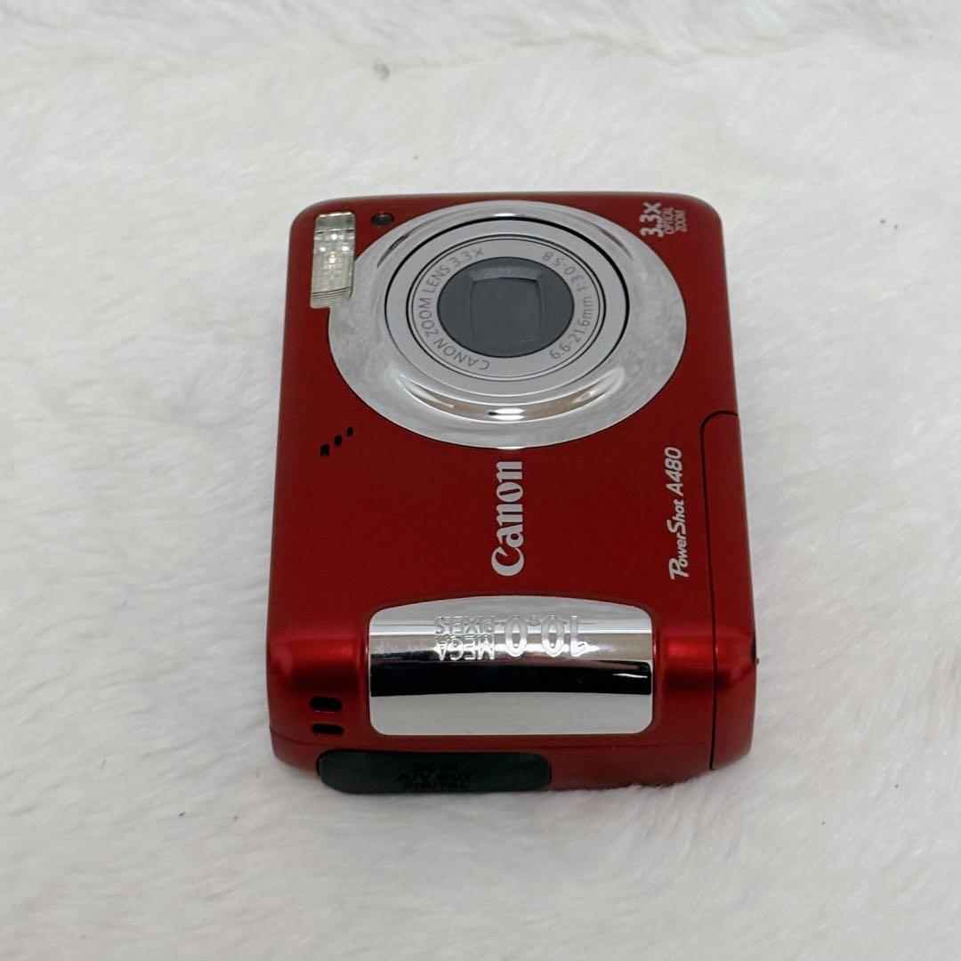 【美品】Canon PowerShot A480 デジタルカメラ　レッド