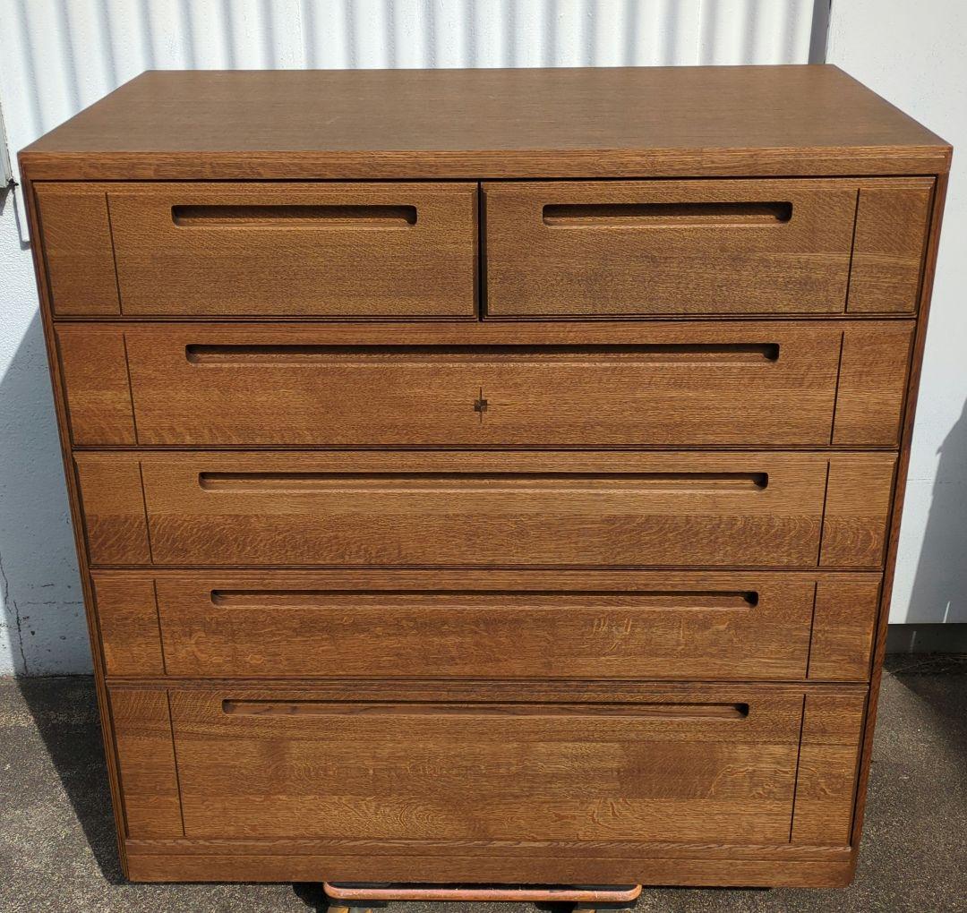 【美品】 府中家具 チェスト 天然木　府中木工　ヘネシー たんす ナラ材 桐