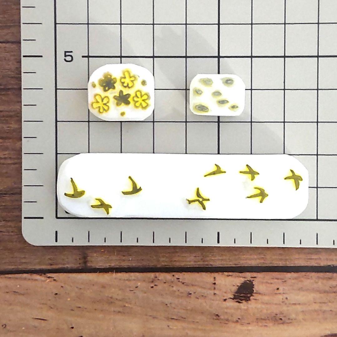 消しゴムはんこNo.403 鳥の群れ シルエット