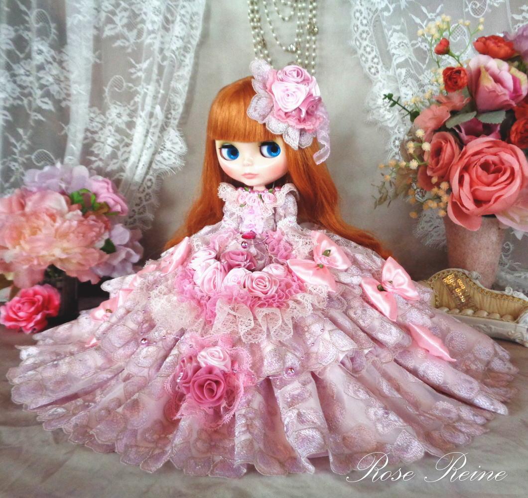 ベルサイユの薔薇 クラシカルロマンス ニュアンスピンクのフリルドールドレス