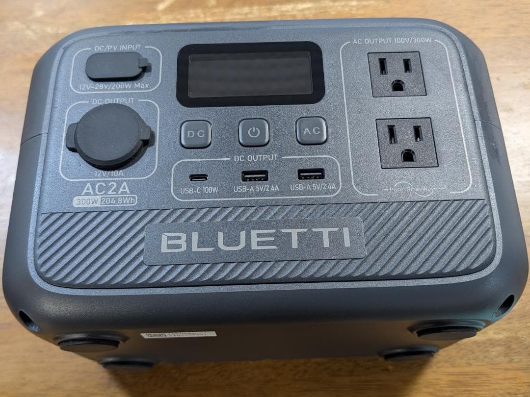 BLUETTI AC2A ポータブル電源 204Wh/300W UPS機能
