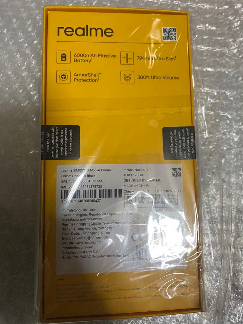 Realme note 70t スマートフォン