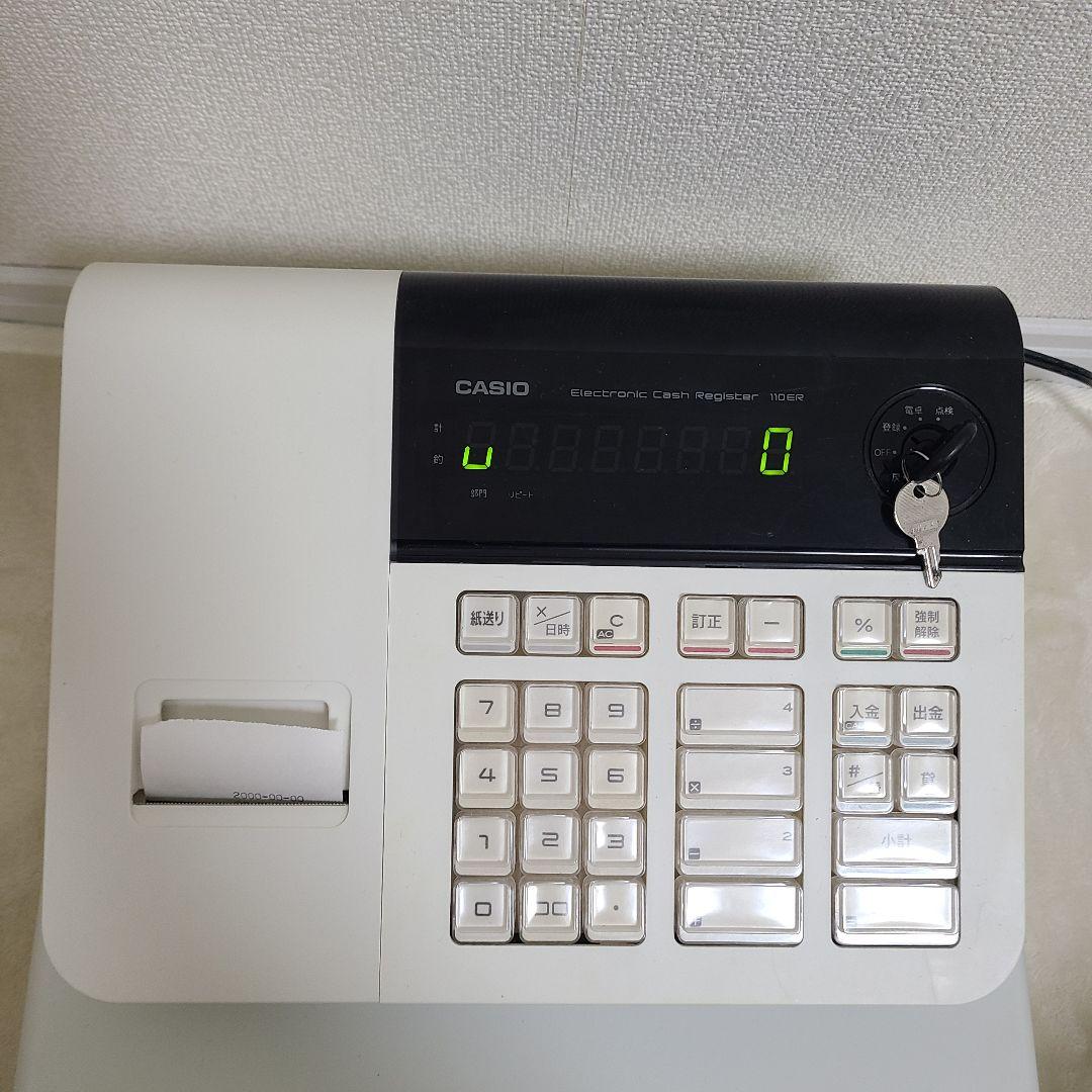 【CASIO】カシオ 電子レジスター 100ER ホワイト 説明書 箱付き