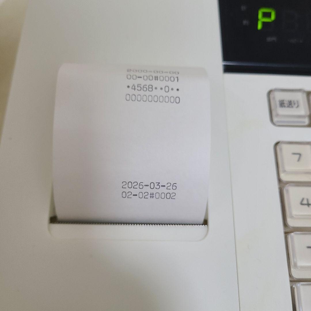 【CASIO】カシオ 電子レジスター 100ER ホワイト 説明書 箱付き