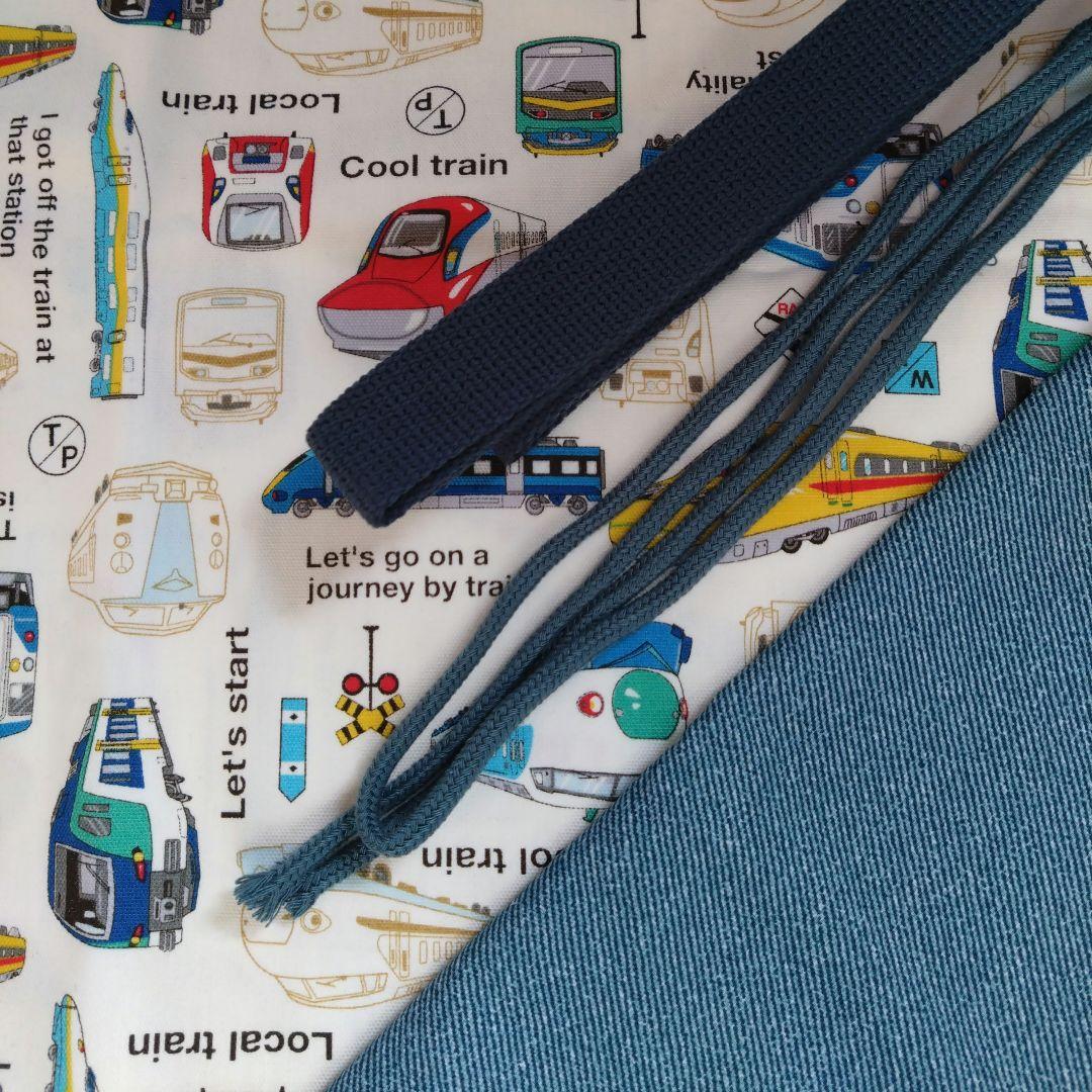 入園入学セット レッスンバッグ 上履き袋 体操服袋 ハンドメイド 新幹線 電車
