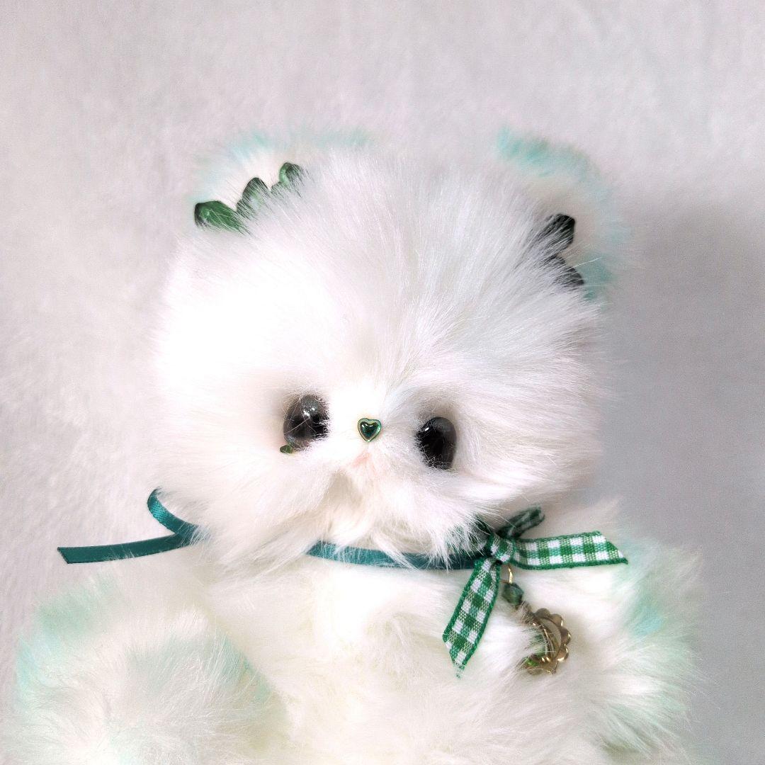 幻獣　ぬいぐるみ　アートドール　天使　ハンドメイド　グリーン　箱付き