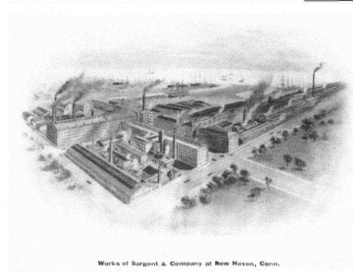 《p921》《１８００年代末》Sargent＆Co.アンティーク 南京錠 USA