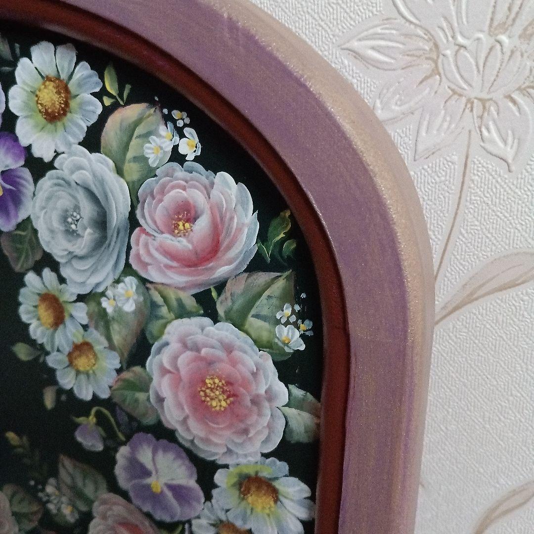 トールペイント作品　薔薇のリース2026-5 WELCOMEボード