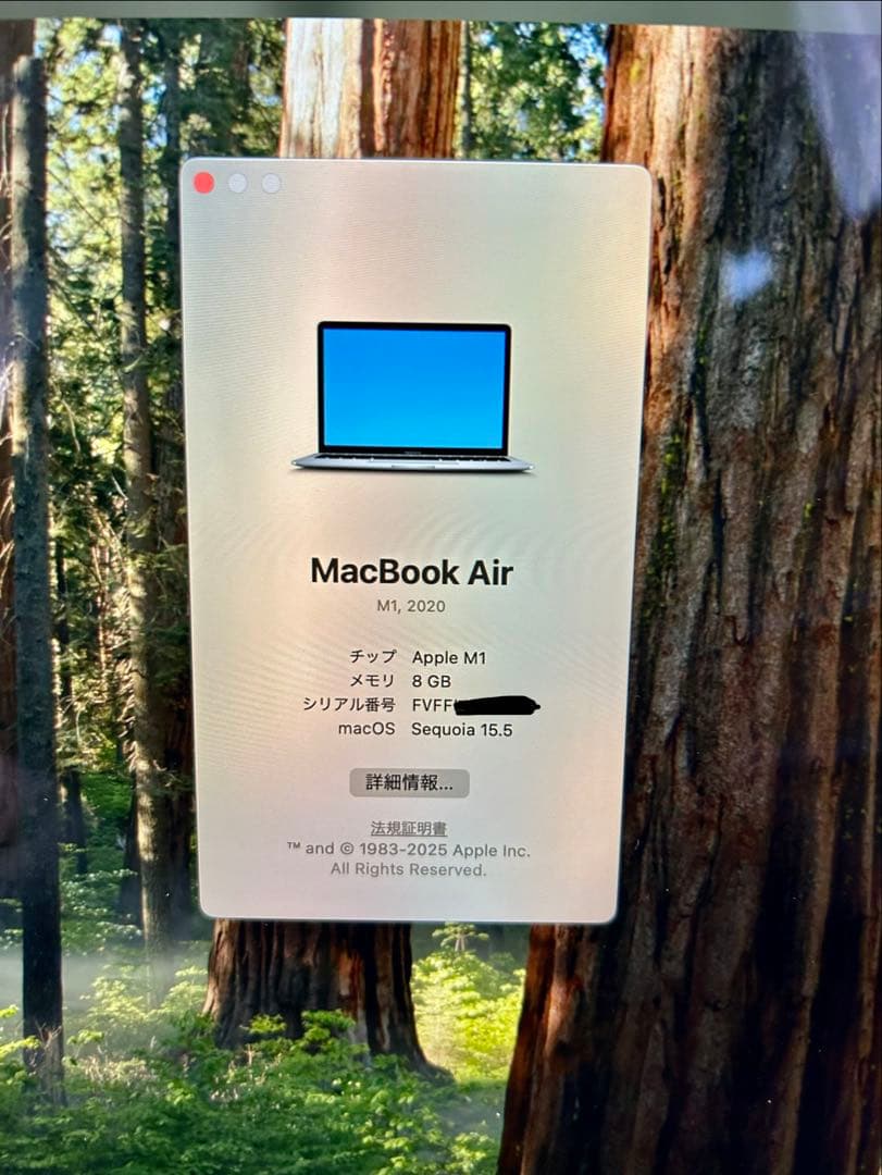 MacBook本体 MacBookAir 13 M1 8GB SSD 256GB 91% 2020