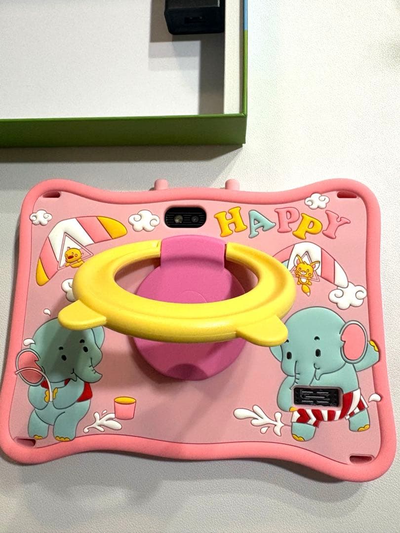 キッズタブレットピンクのハッピーぞうさん未使用品