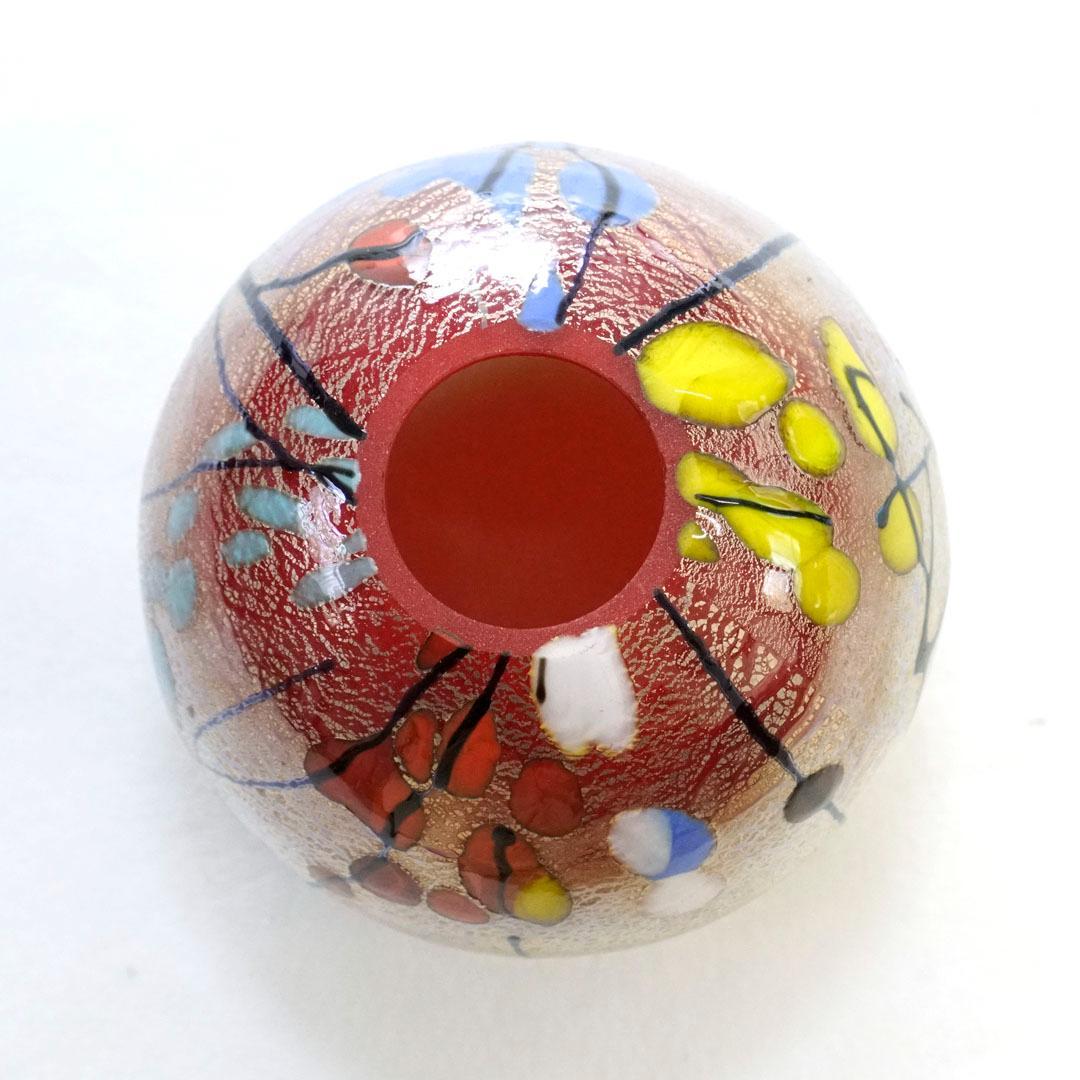 ベネチアンガラス ランプシェード Kandinsky ドーム型 赤色