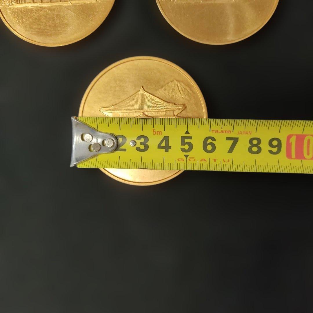 法華講三十万総登山。宗旨建立七百五十年。記念メダル。3個。中古品。