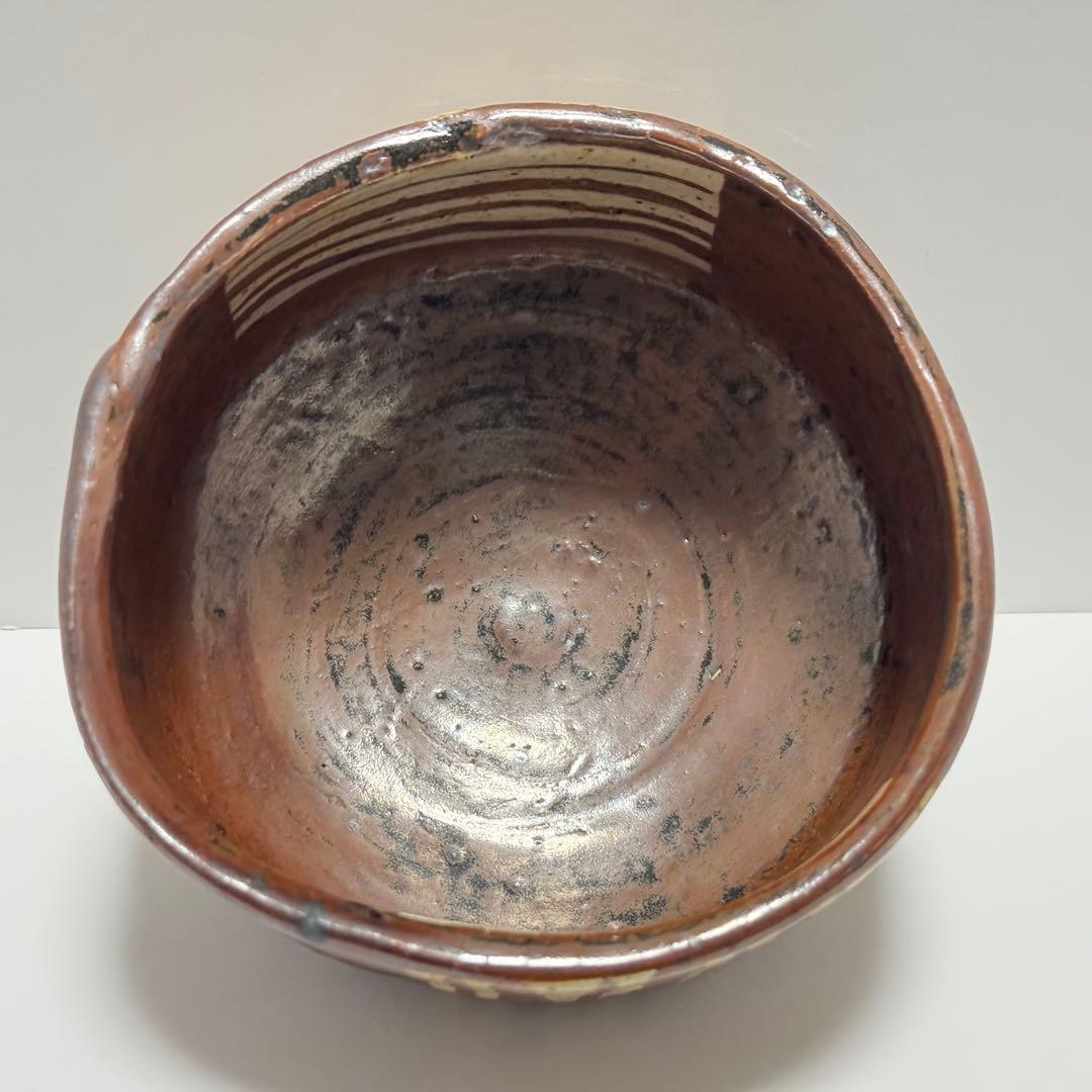 茶道具 龍窯 加藤舜陶 鉄彩茶碗 瀬戸 赤津 共箱 茶道