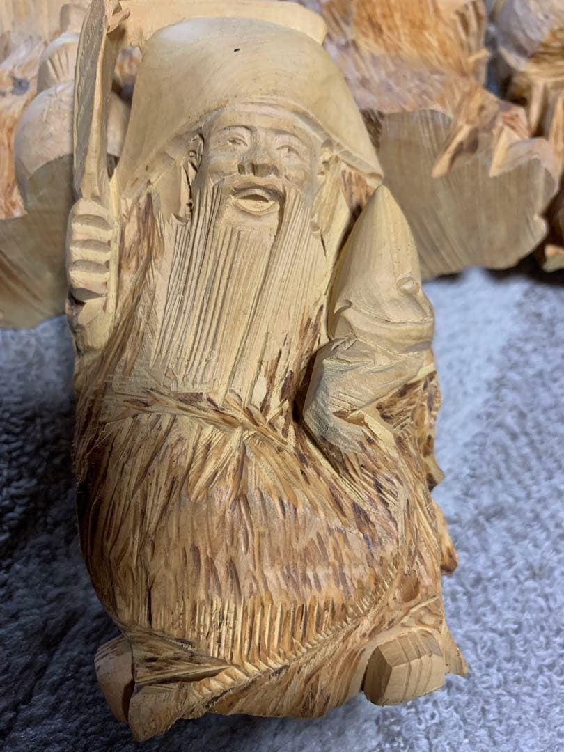 木製 七福神 置物 7体セット　骨董品 アンティーク　縁起物