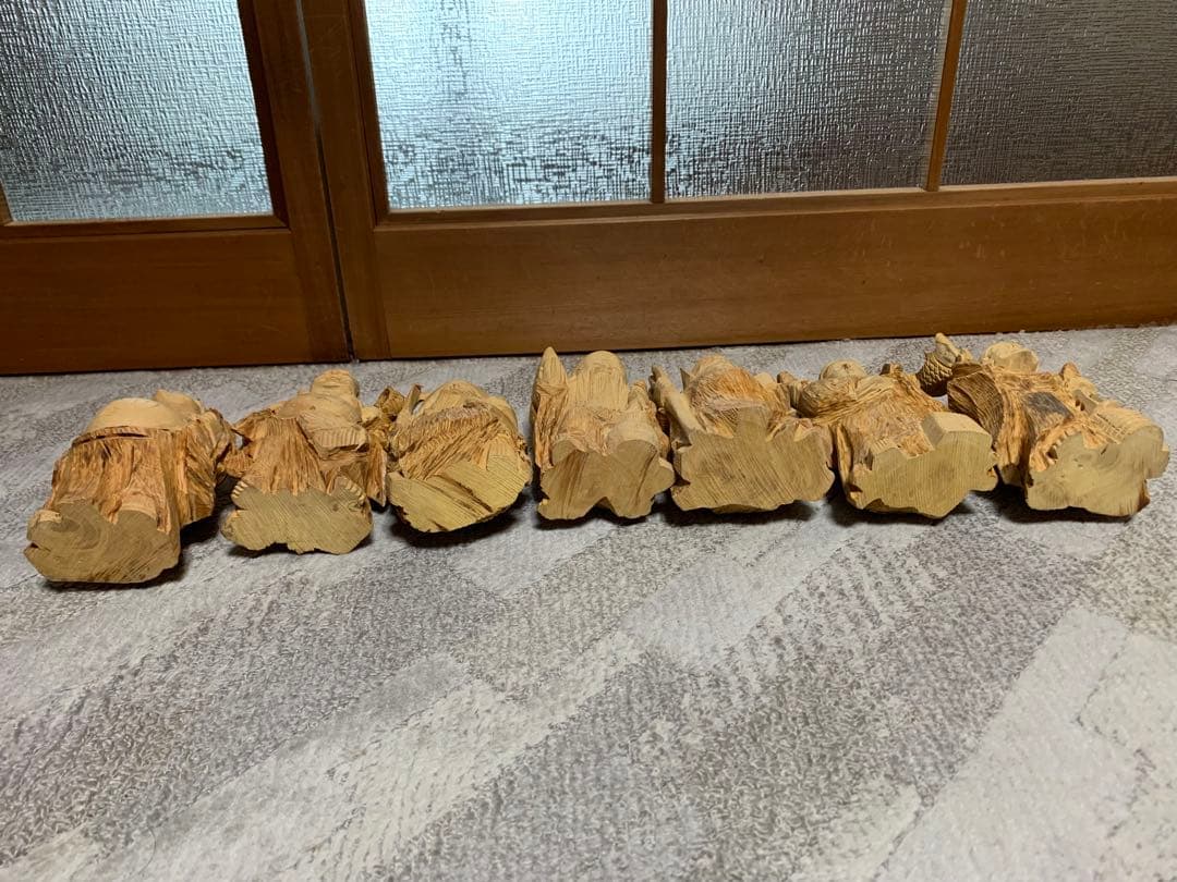 木製 七福神 置物 7体セット　骨董品 アンティーク　縁起物