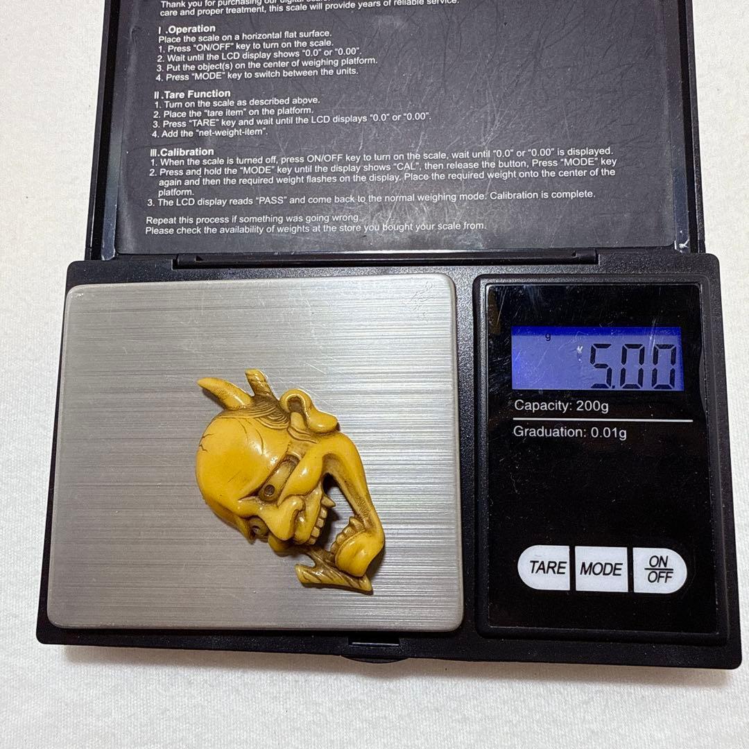 玉民 作 作家物 在銘 根付 天然素材 般若 能面 古美術品 骨董品