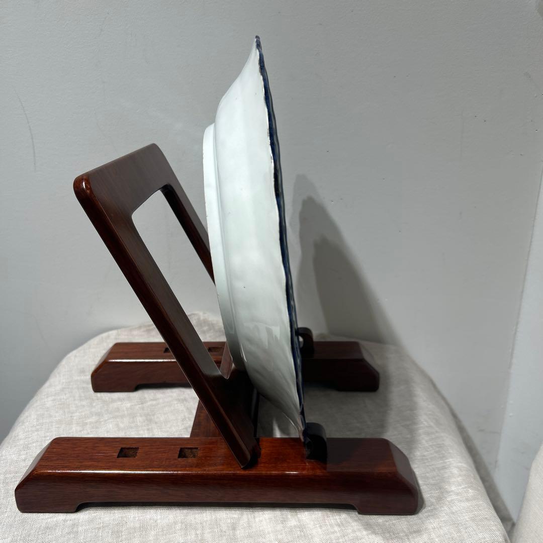 骨董品　明治時代　伊万里焼き染付　大皿