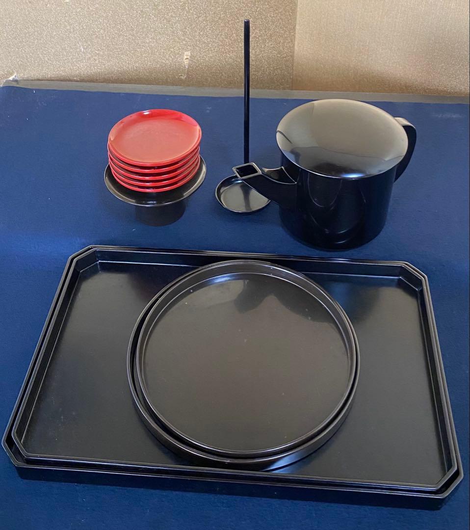 《R》懐石道具 一揃い 木製漆器 木箱　① 1f