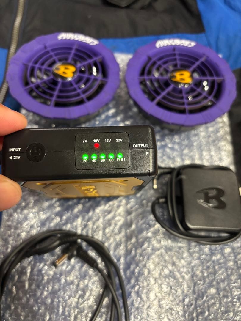 ア*N様 バートル半袖空調服LLサイズ22vバッテリーパープルファン付き