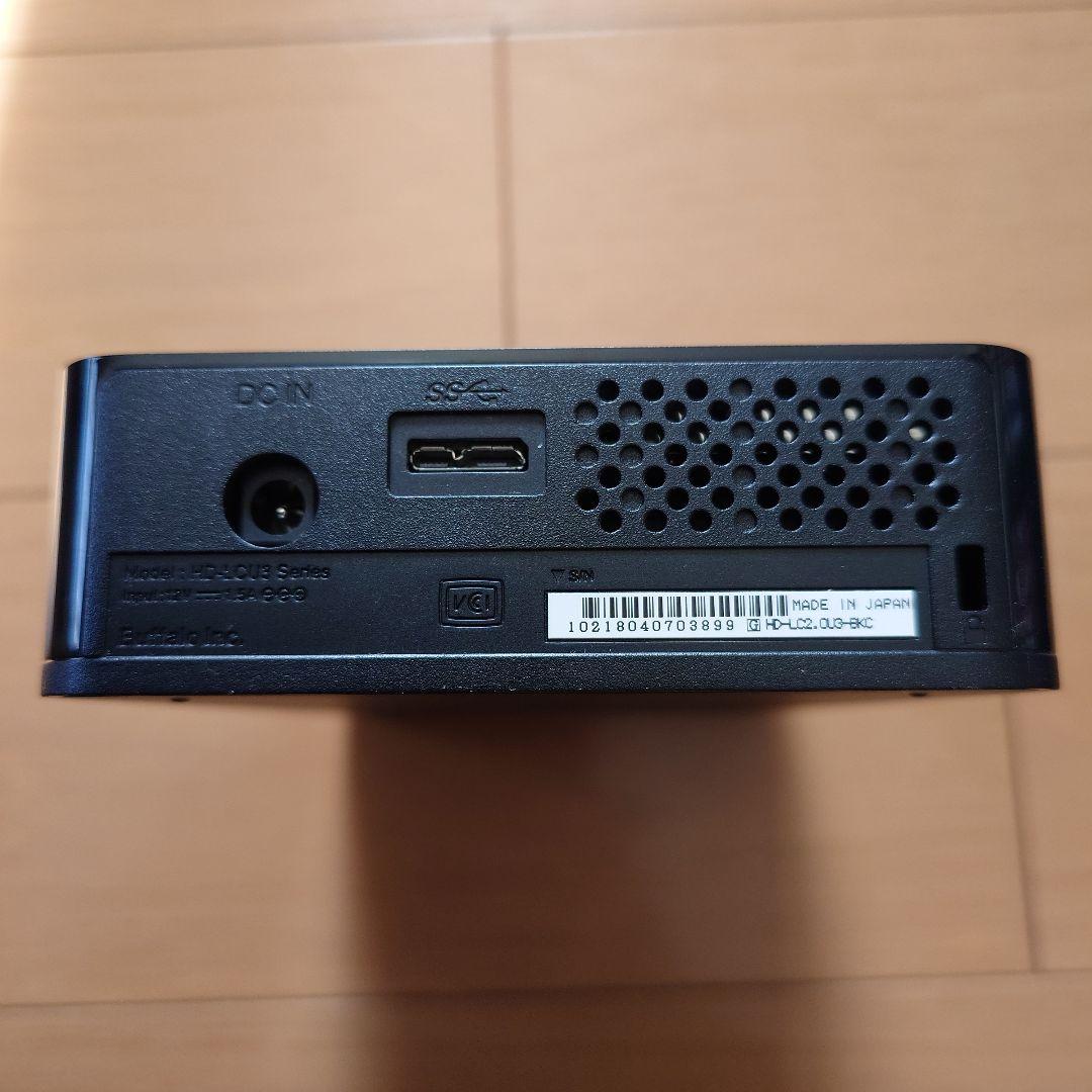 BUFFALO HD-LC2.0U3‐BKC 2TB 外付けハードディスク