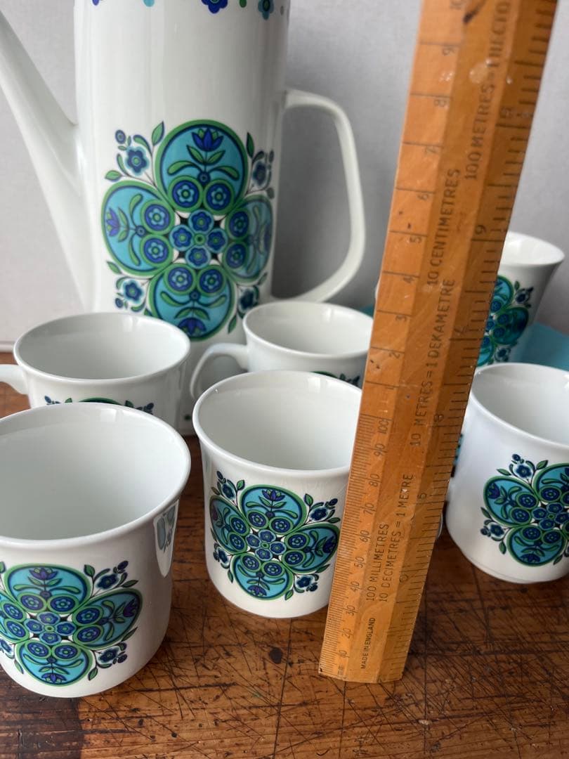 イギリス　ヴィンテージ　英国　コーヒーポットカップセット　J&G Meakin
