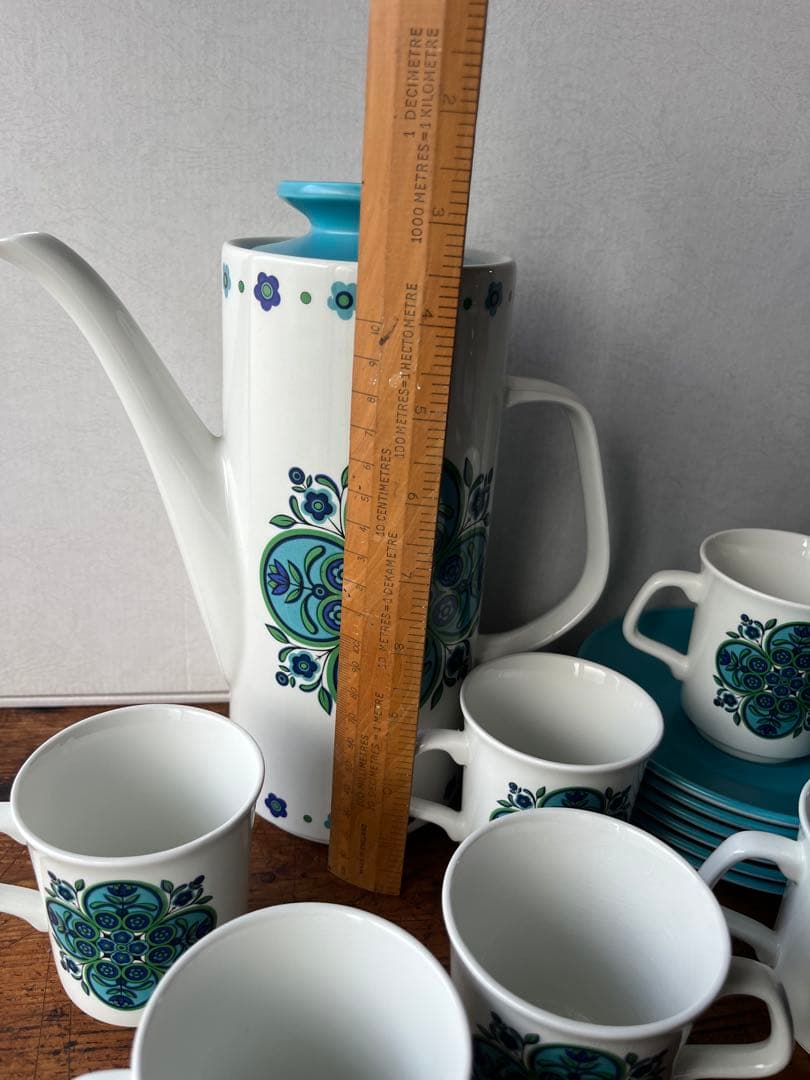イギリス　ヴィンテージ　英国　コーヒーポットカップセット　J&G Meakin