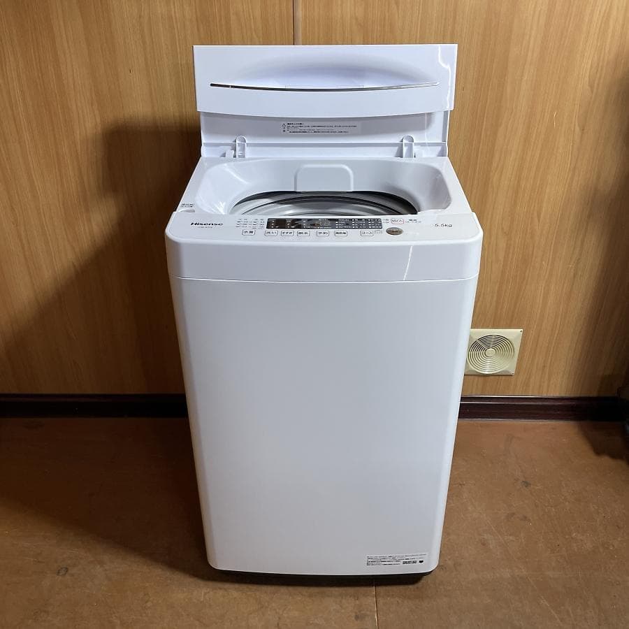 2022年製■ハイセンス 5.5kg 洗濯機 最短10分洗濯 HW-K55E