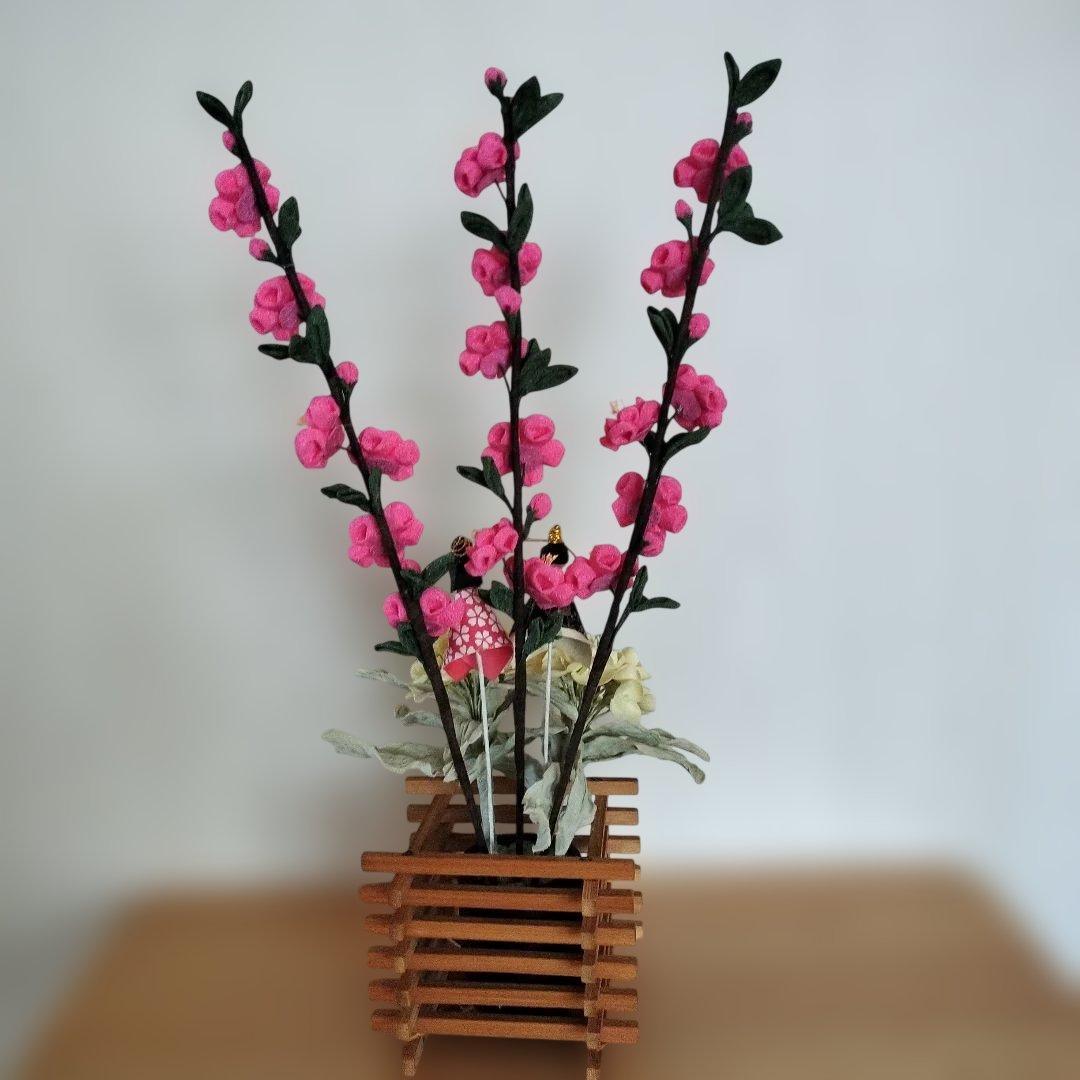 つまみ細工、アートフラワー(布花)　おひなまつり