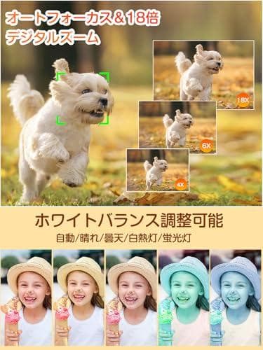 デジカメ 4K デジタルカメラ 6400万画素 Type-Cケーブルでスマホ連m
