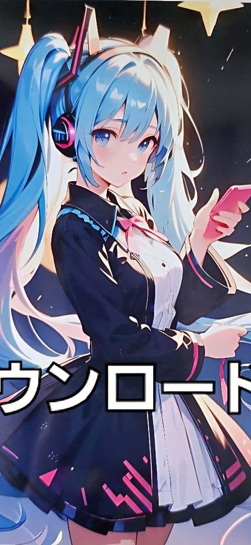 耽美（たんび）イラスト 初音ミク風 手書きイラスト 写真（写真現像用紙-光沢）