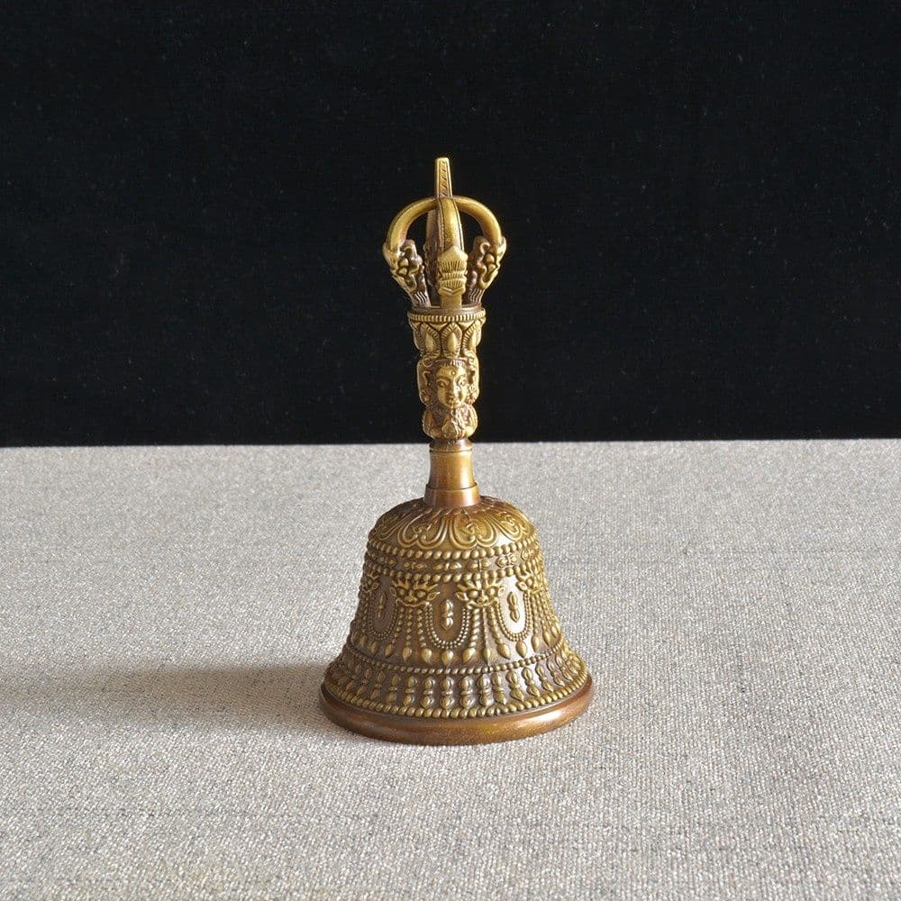 銅製 法器 仏家法器 五股金剛鈴 手揺鈴 法鈴 仏具 辟邪 開運 工芸品 置物