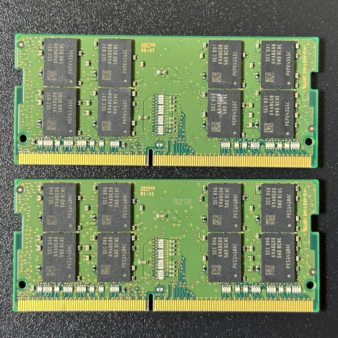 動作保証 DDR4 3200AA 32GB(16GB×2) Samsung 98