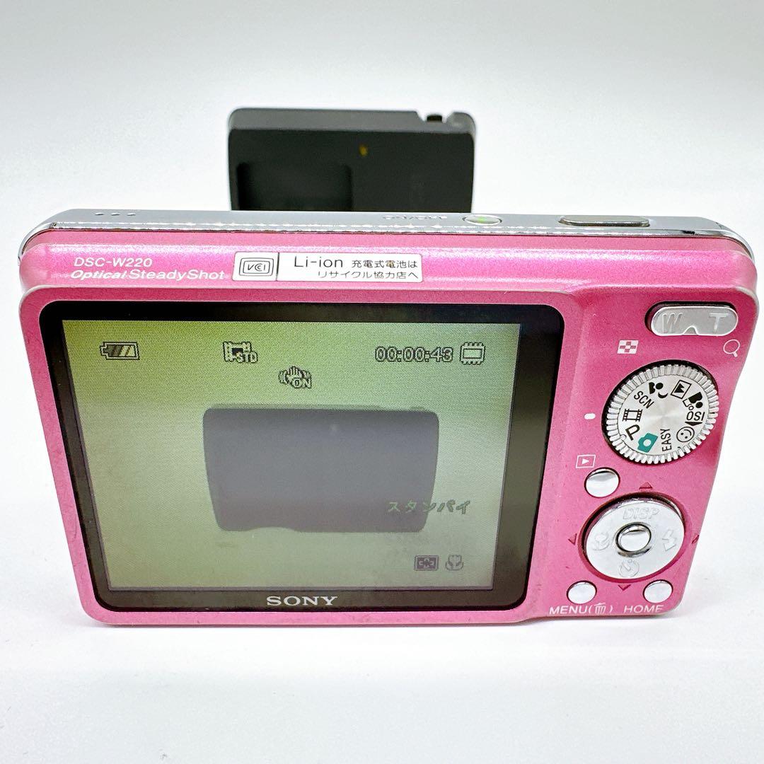 SONY DSC-W220 ピンク ソニー ピンク デジカメ オールド コンデジ