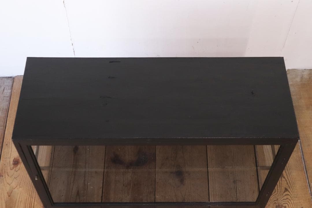 レトロ ガラスショーケース 卓上 コレクションケース 展示棚 木製 店舗什器