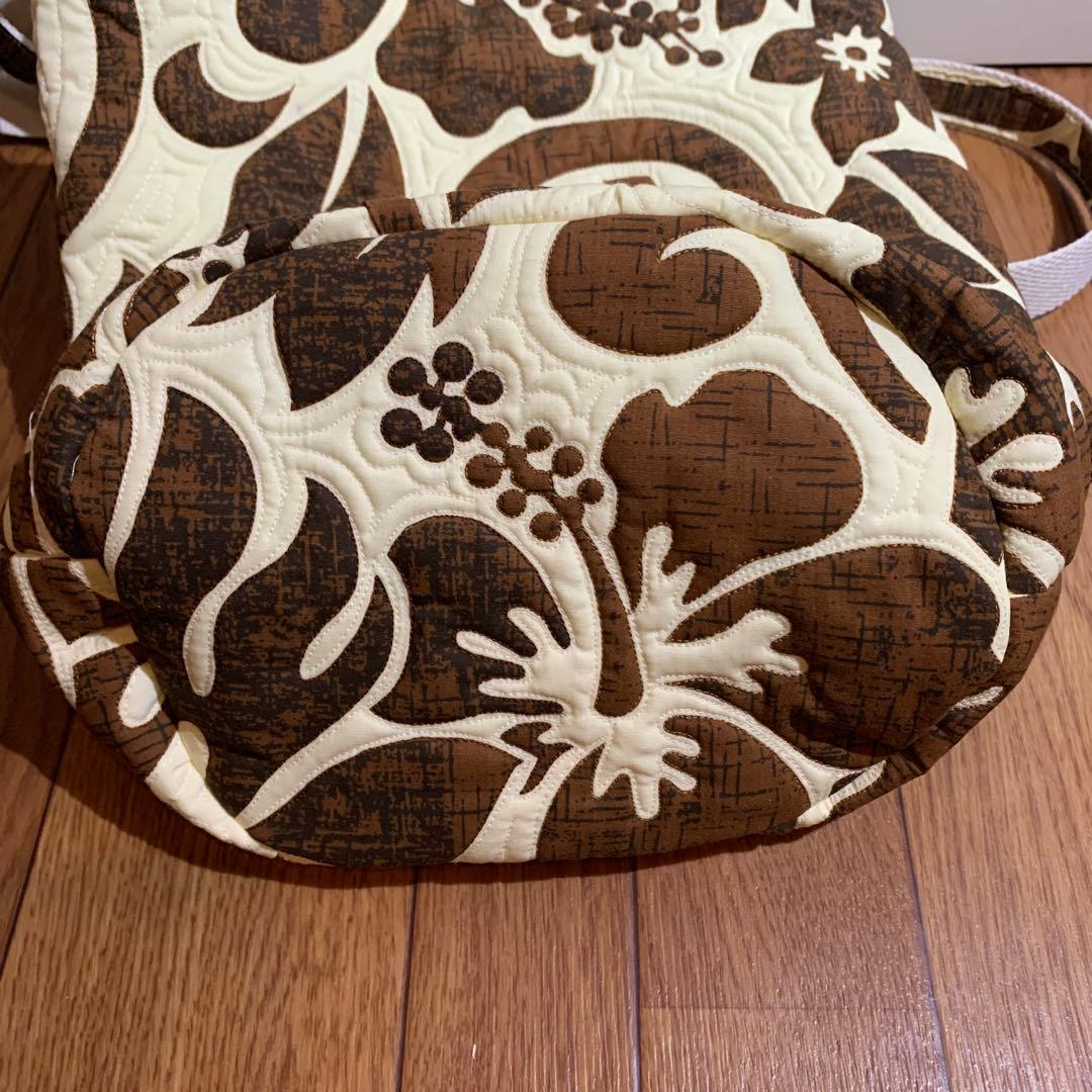 ハワイアン　ミシンキルト　トートバッグ