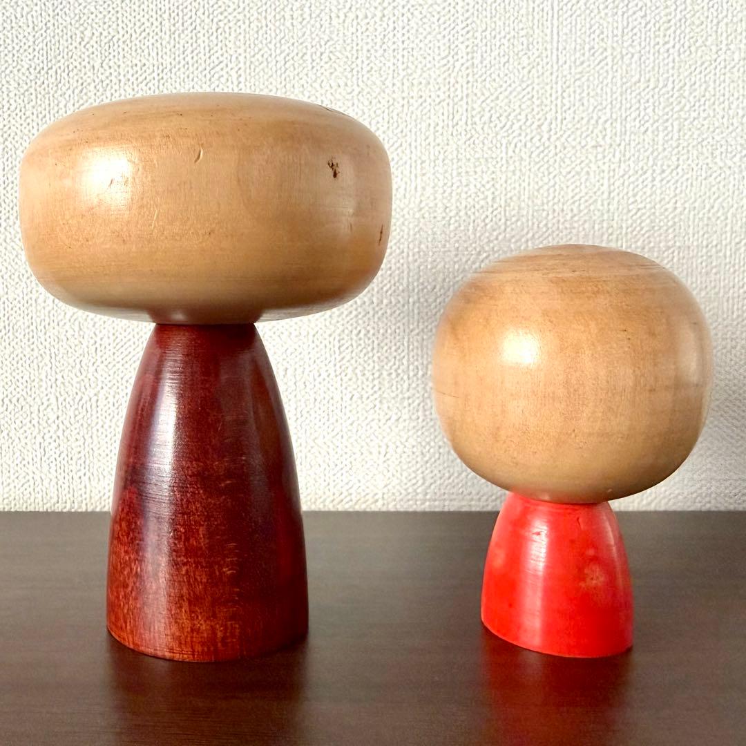 横塚 郁芳 創作 こけし kokeshi doll 人形 ペア 可愛い レトロ