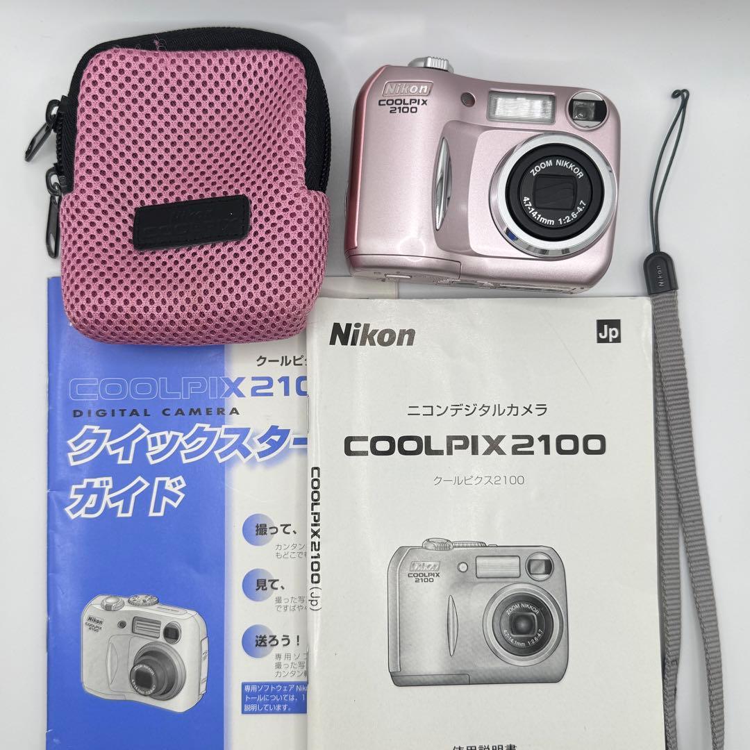【希少ピンク/動作確認済】Nikon COOLPIX 2100 オールドコンデジ