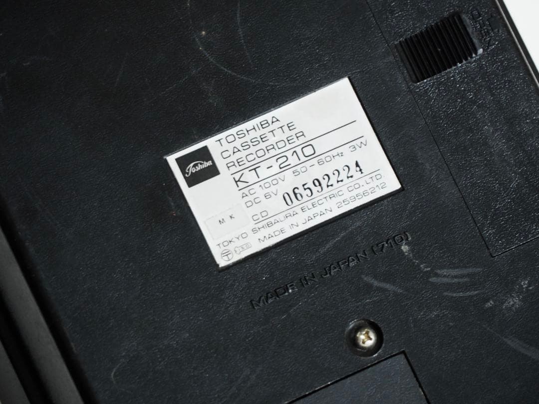 当時物　東芝　カセットテープレコーダー　ACTAS KT-210　ジャンク品扱い