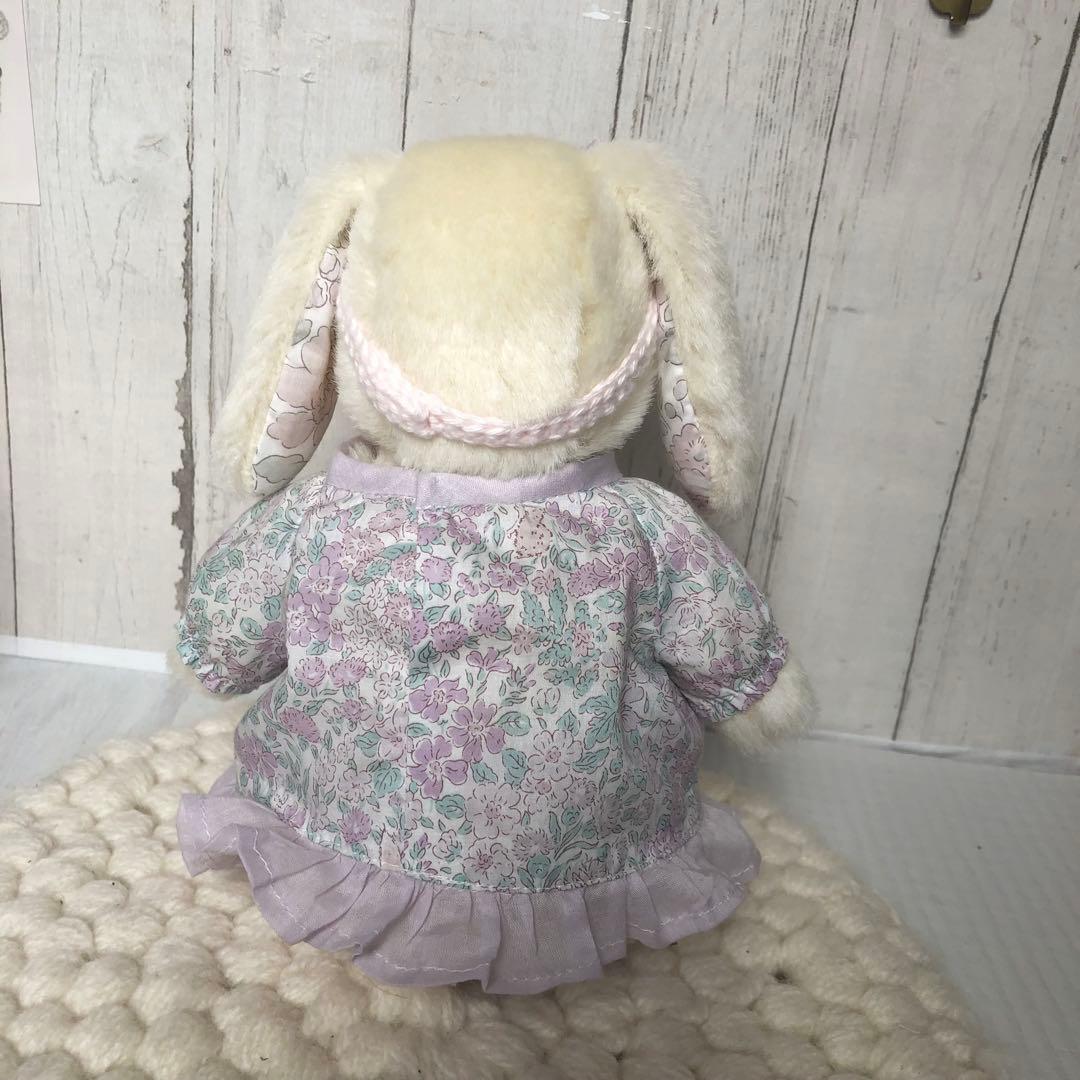 ハンドメイド　花耳ロップちゃん　フリルワンピース