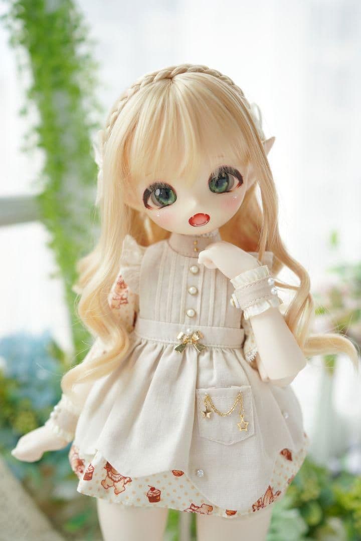 S351 BJD 1/3 人形 ドール　用ウィッグ カツラ 耐熱 ハンドメイド