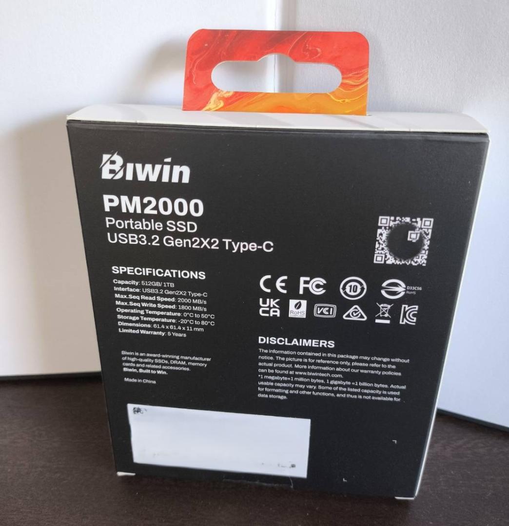 未開封】Biwin Amber 外付けSSD 512GB MagSafe対応　黒