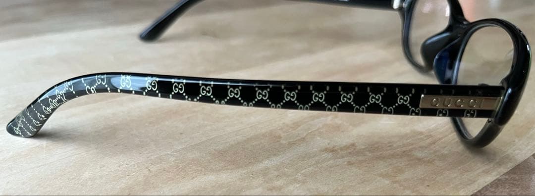 GUCCI グッチ　GGロゴ モノグラム柄　　伊達眼鏡　ブルーライトカット