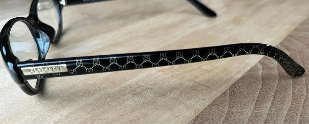 GUCCI グッチ　GGロゴ モノグラム柄　　伊達眼鏡　ブルーライトカット