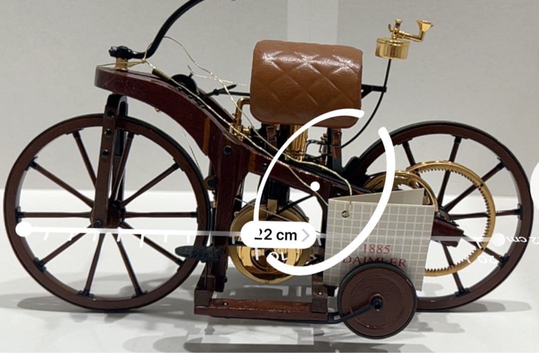 レア物フランクリンミント 1885年 ダイムラー 三輪自動車 精密模型 オブジェ