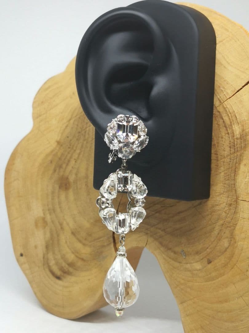 水晶 クリスタル スワロフスキー ブライダルアクセサリー ピアス イヤリング